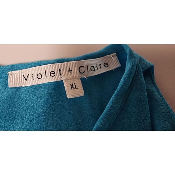 Violet + Claire Sky blue Tank Top Blouse Shirt Sleeveless Overlay Size XL - Picture 7 of 7